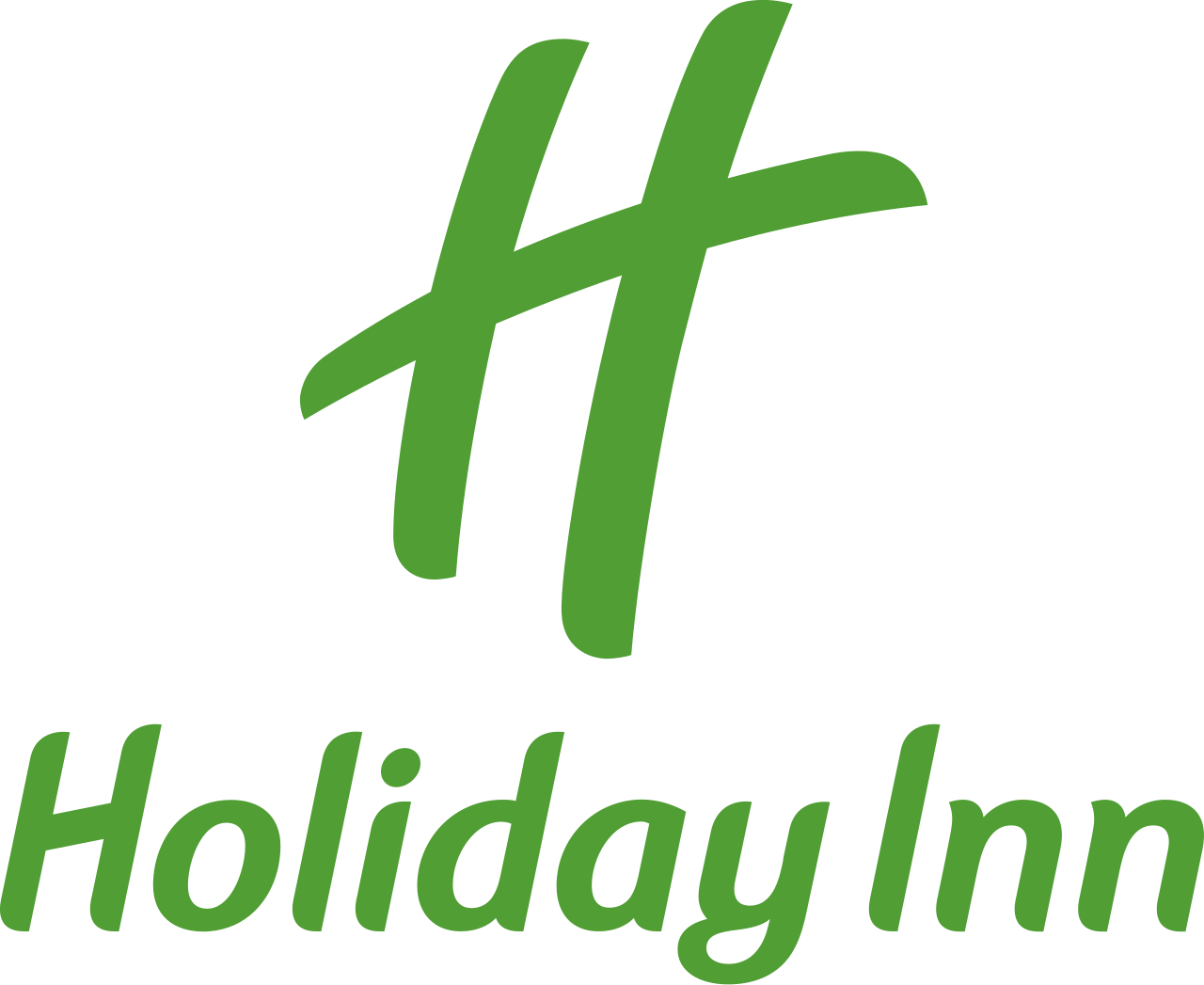 The green Holiday Inn logo featuring a stylized letter 